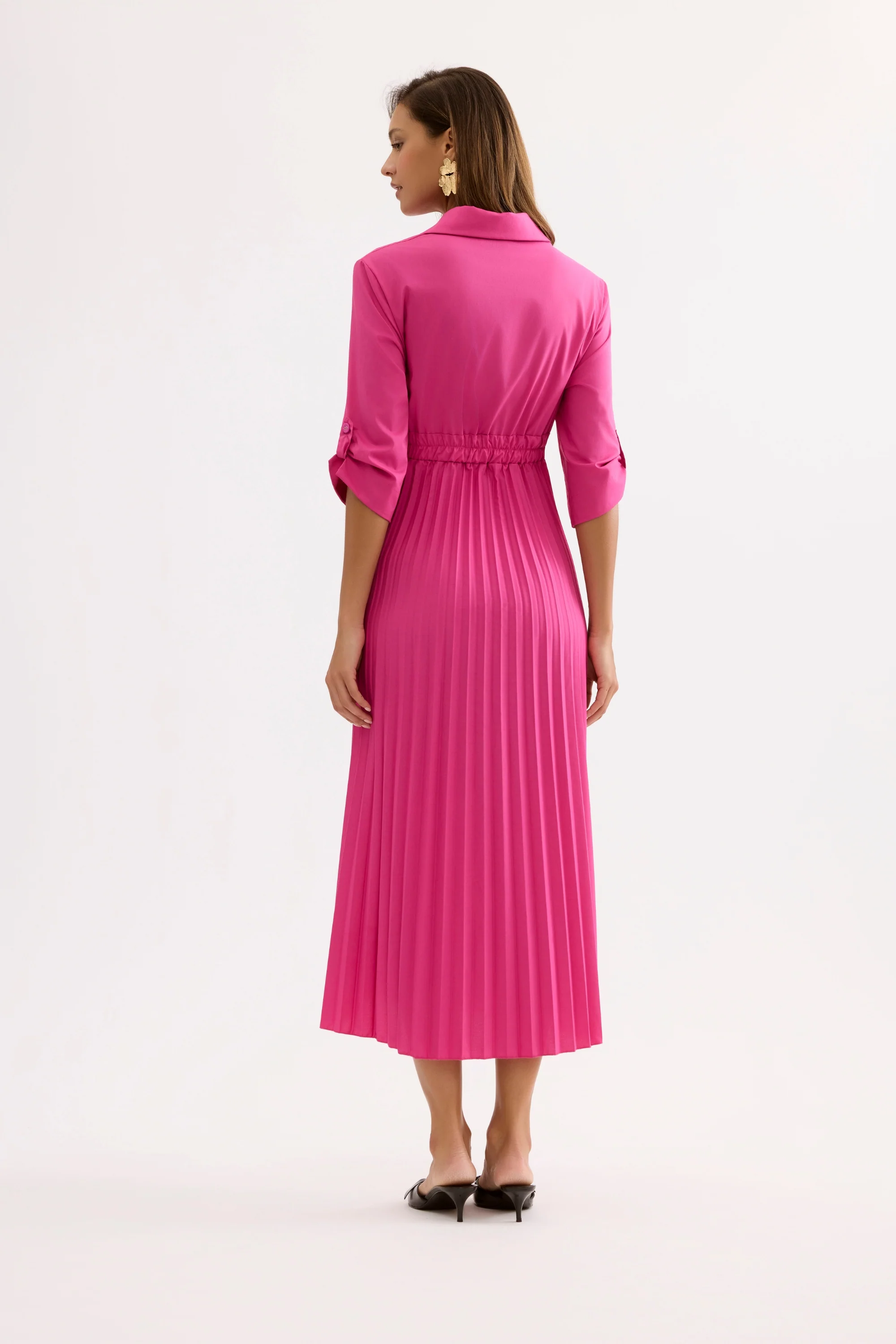 Robe longue élégante manches 3/4 - Image 7