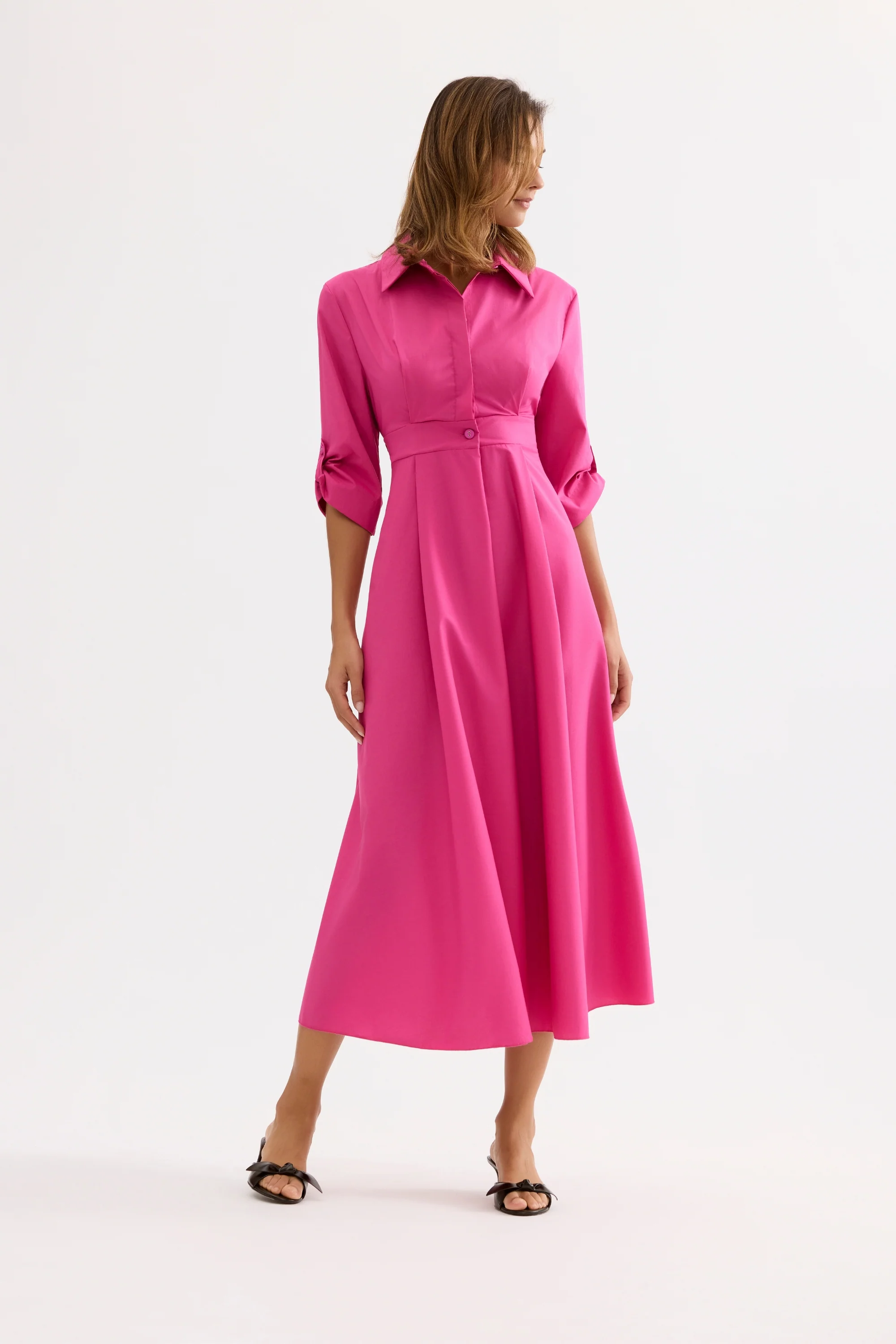 Robe longue élégante manches 3/4 - Image 8