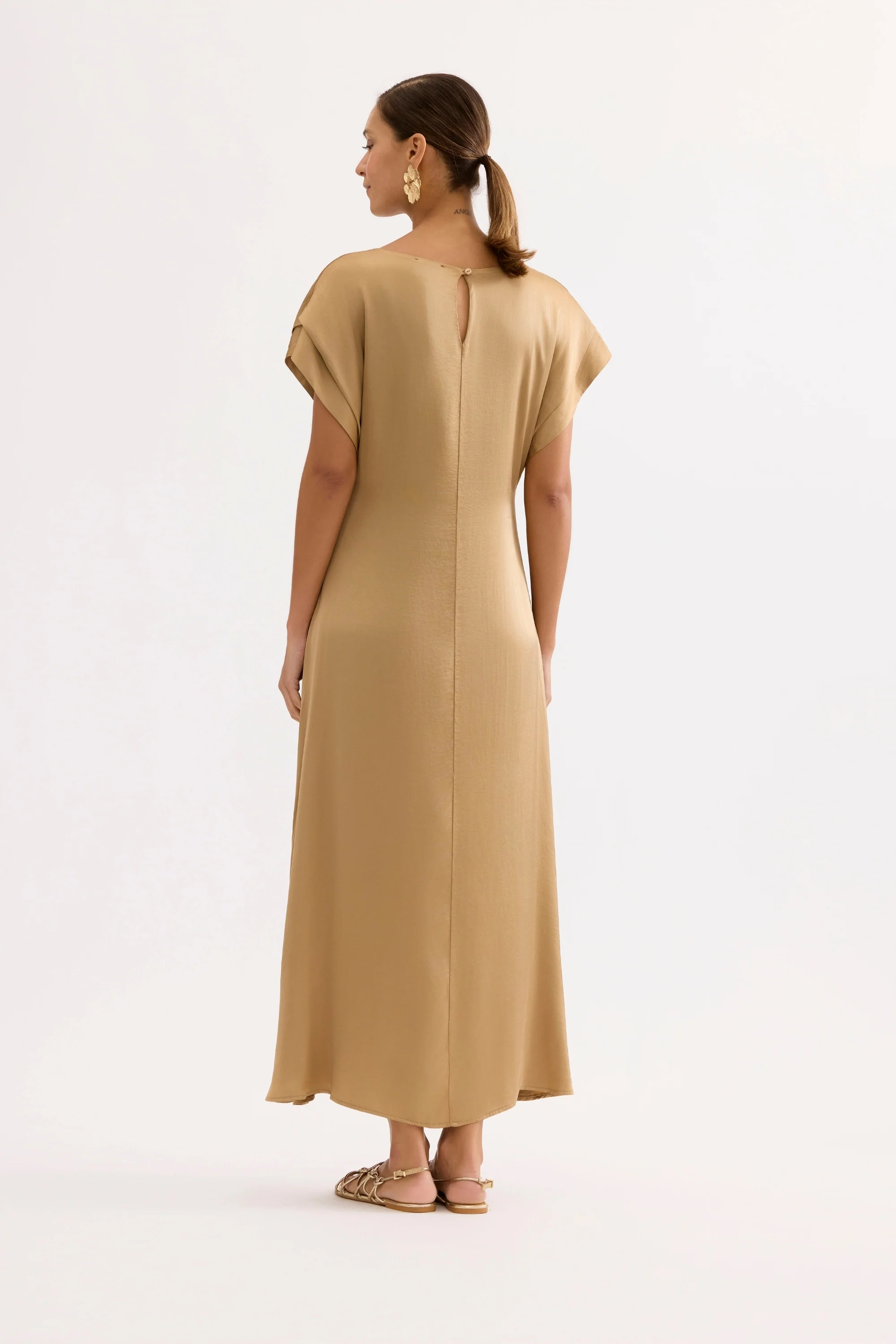 Robe longue fluide ceinturée - Image 4