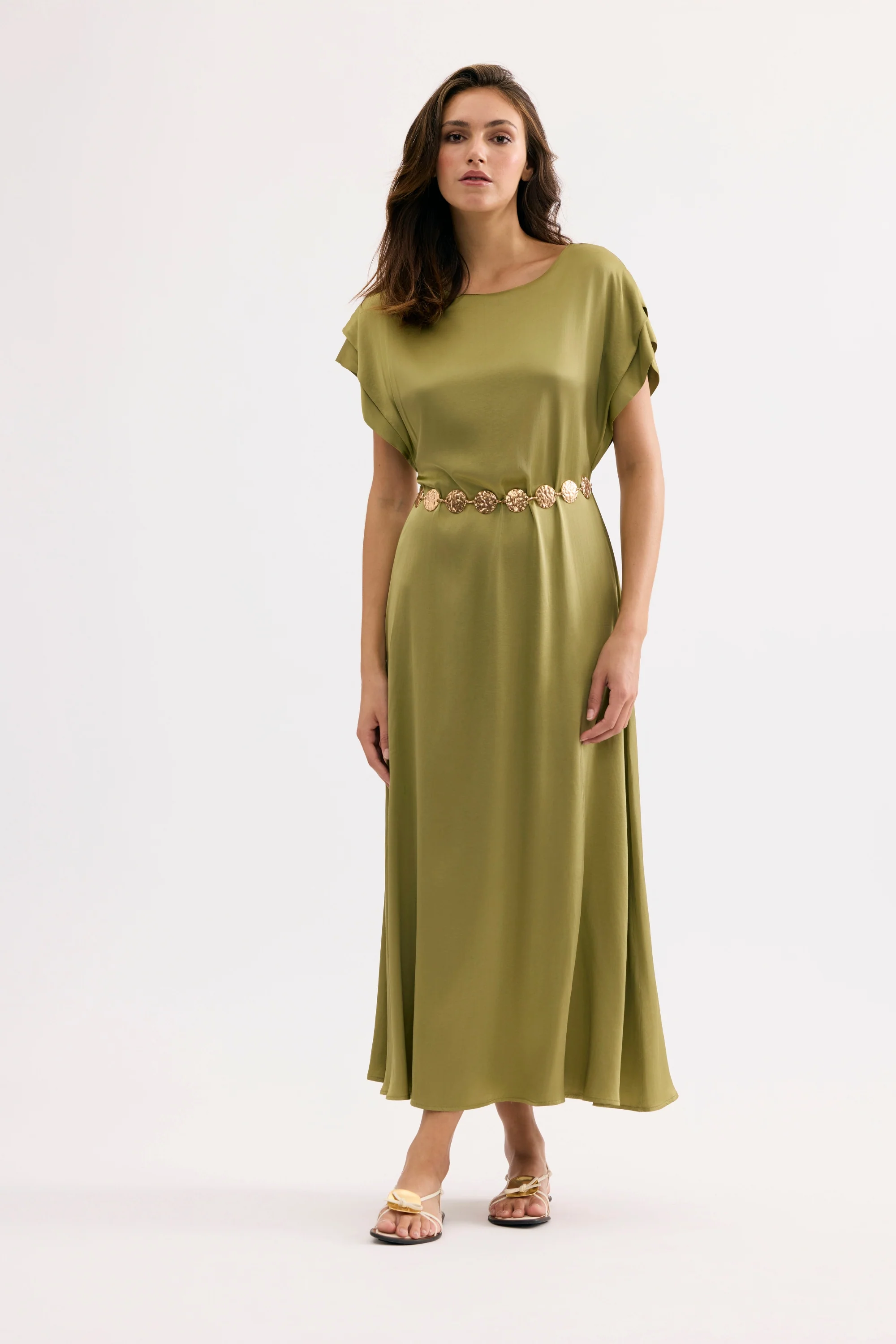 Robe longue fluide ceinturée - Image 7
