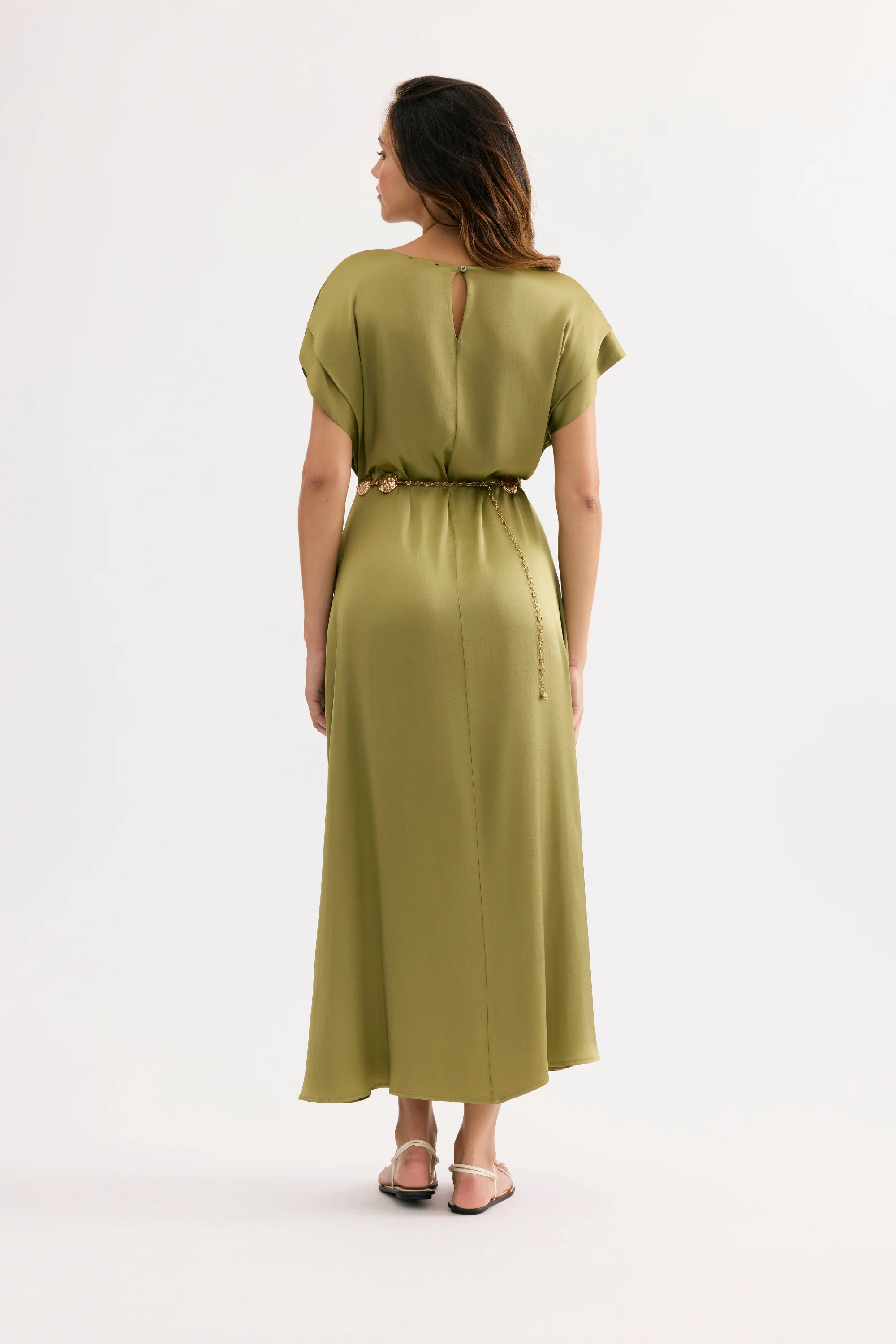 Robe longue fluide ceinturée - Image 8