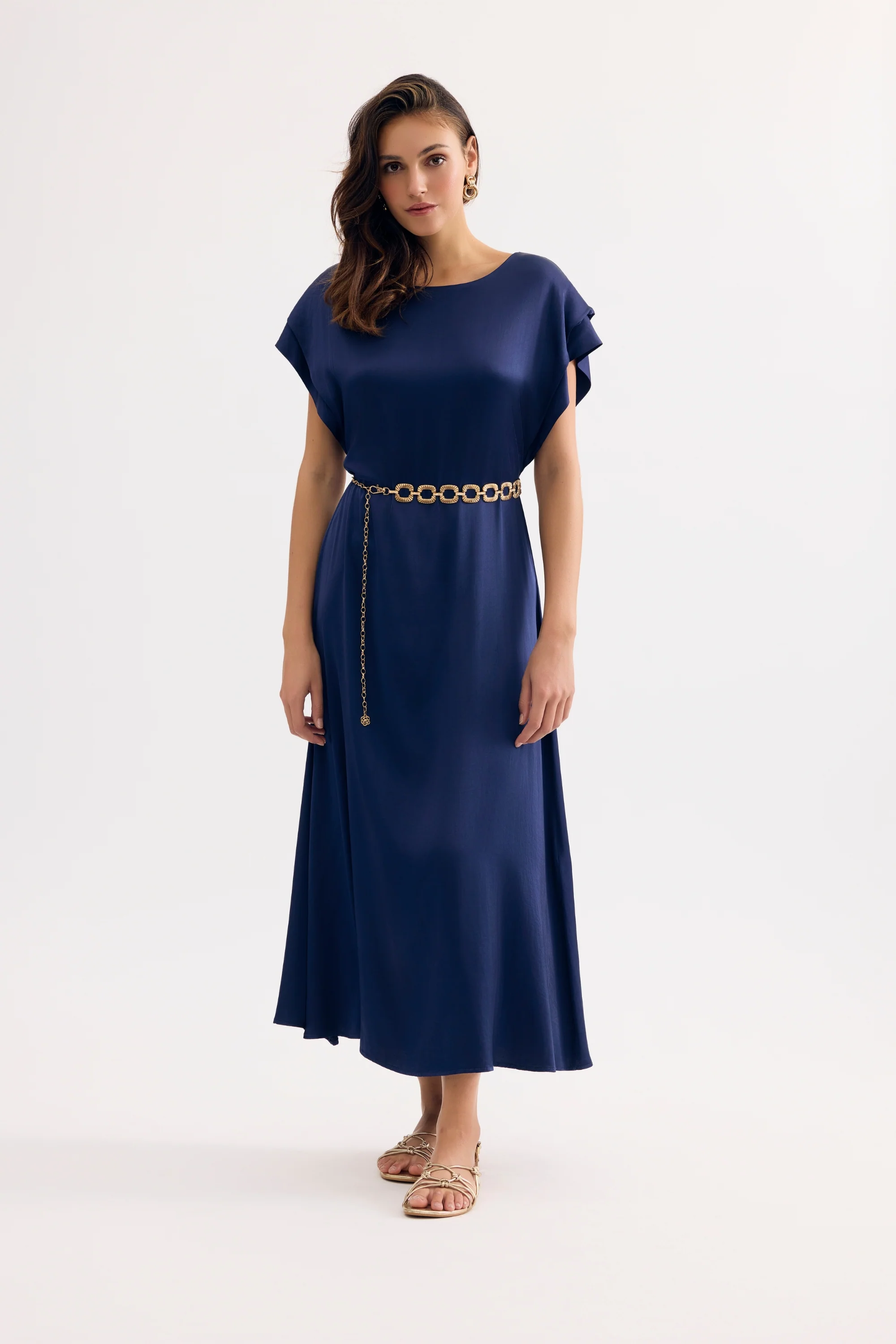 Robe longue fluide ceinturée - Image 9