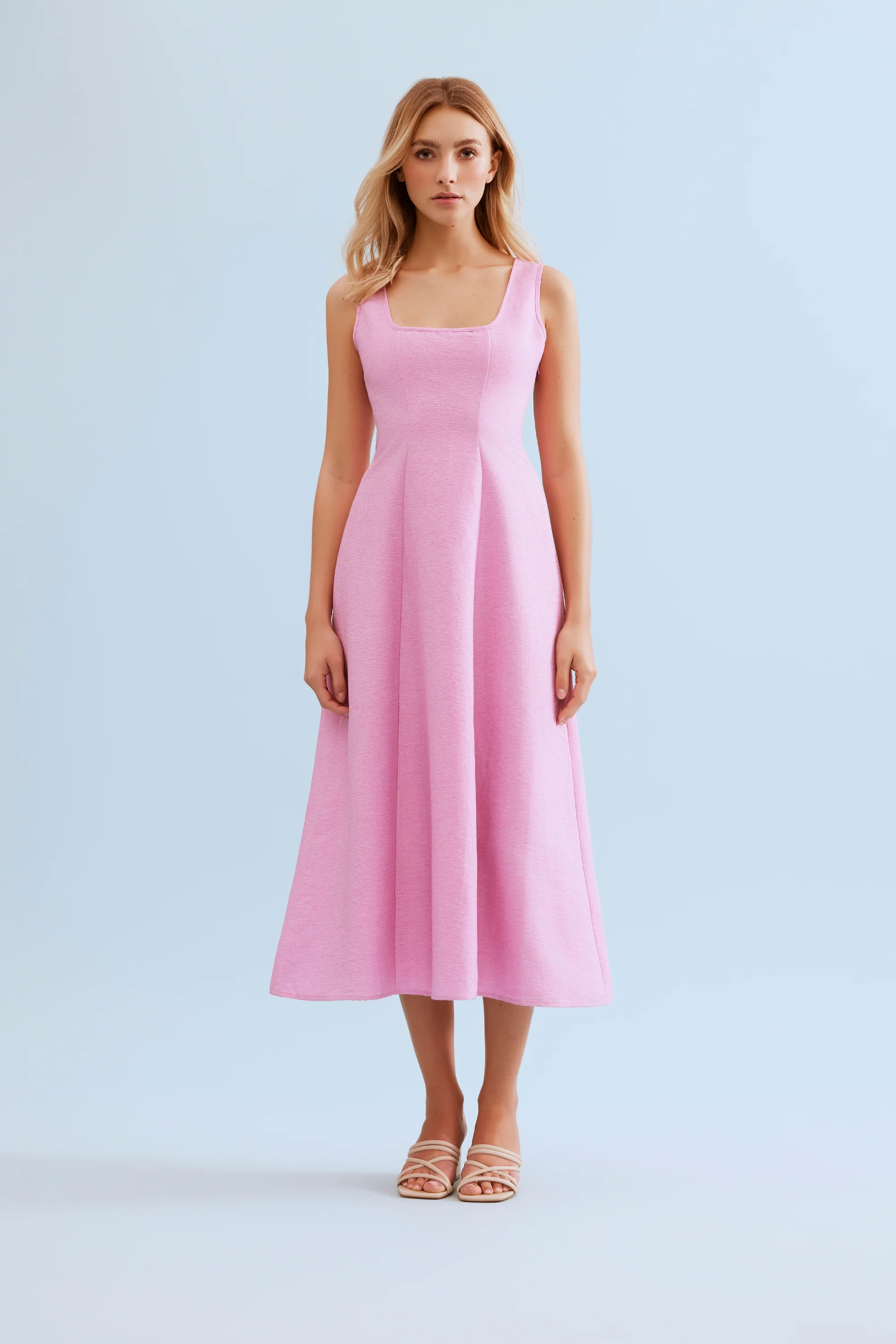 Robe midi dos ouvert à fleurs - Image 2