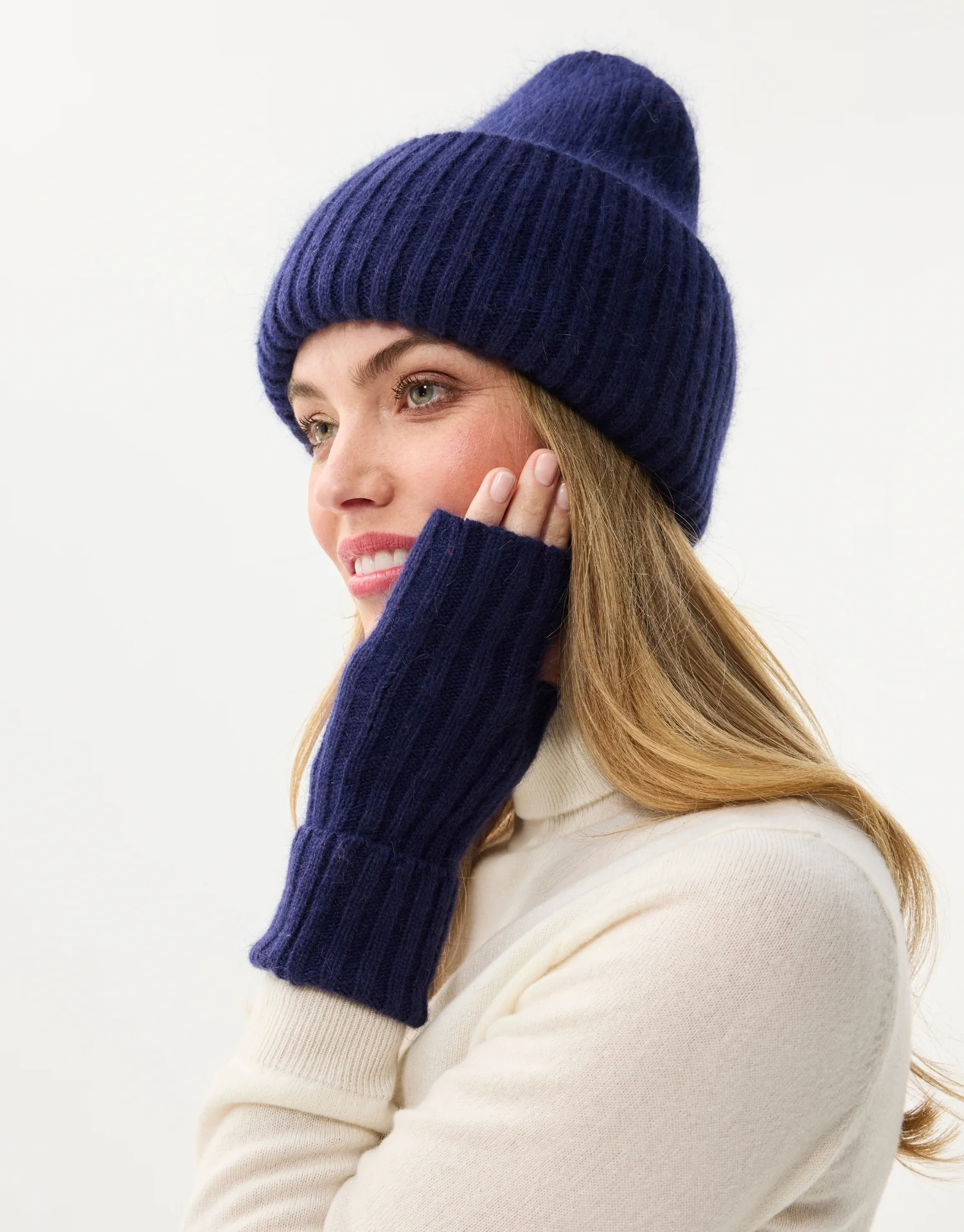 Set bonnet & gants fourrure de lapin - Image 9