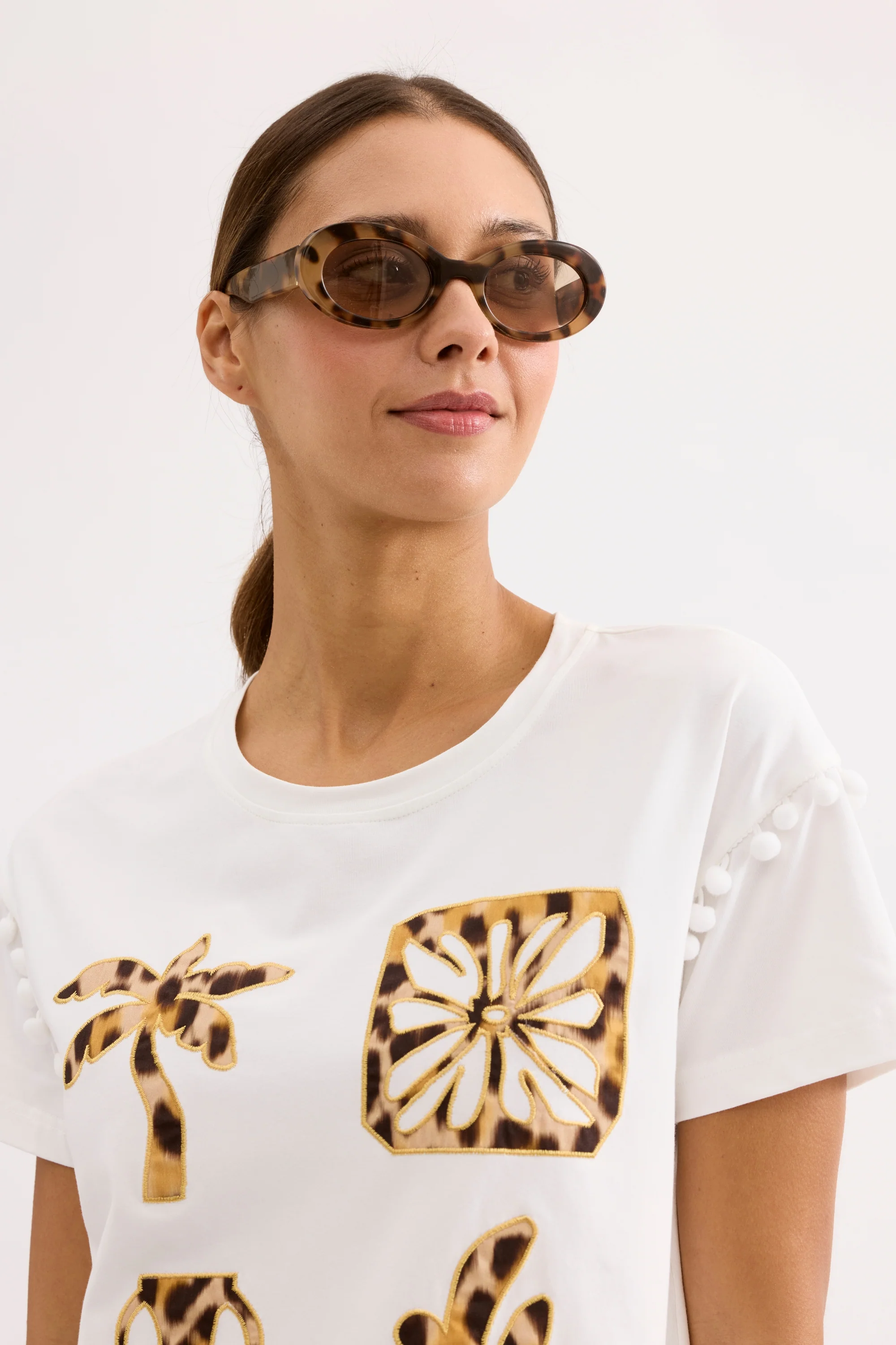 T-shirt coton motifs léopard chic - Image 2