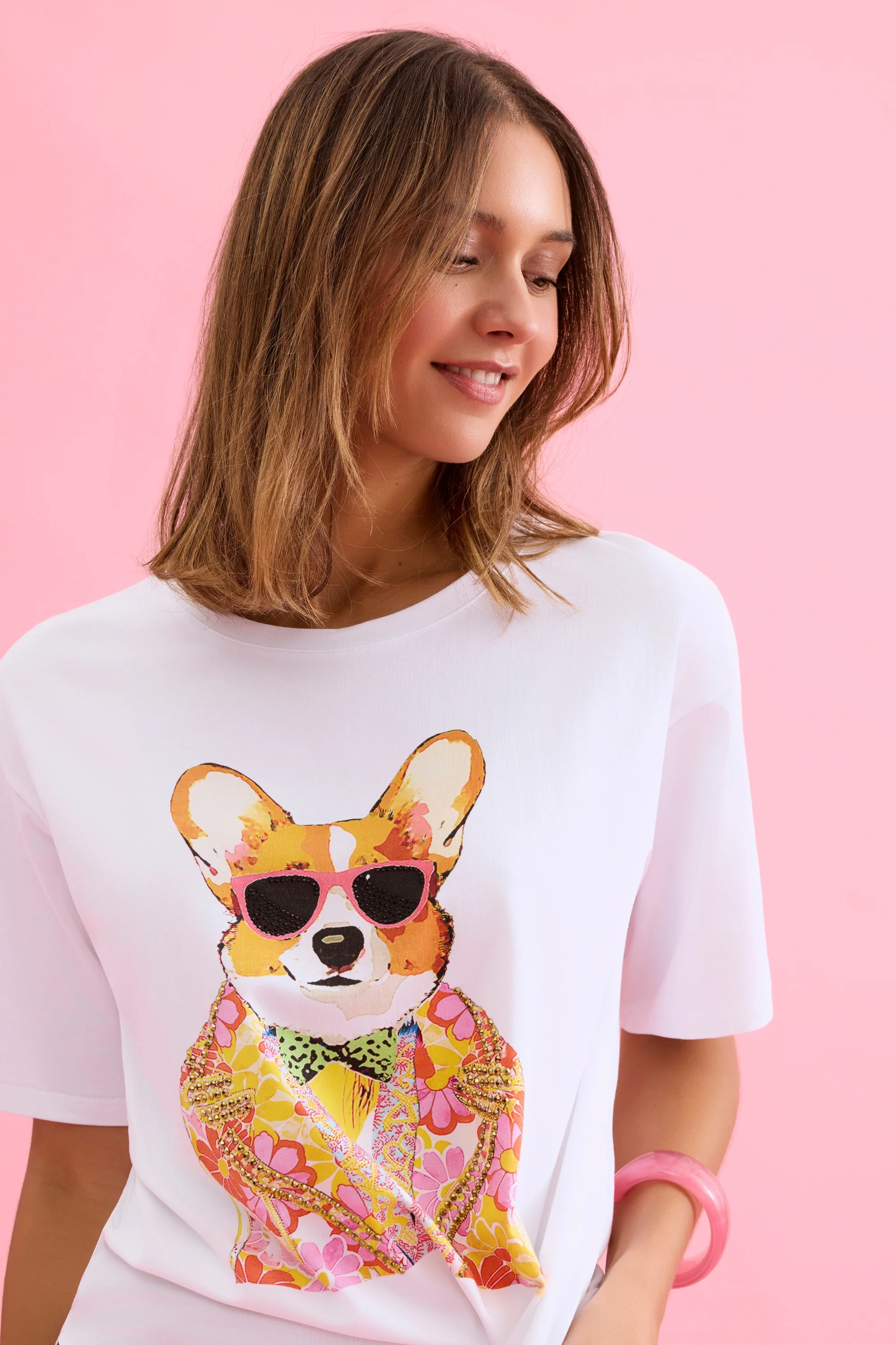 T-shirt imprimé chien stylisé - Image 6