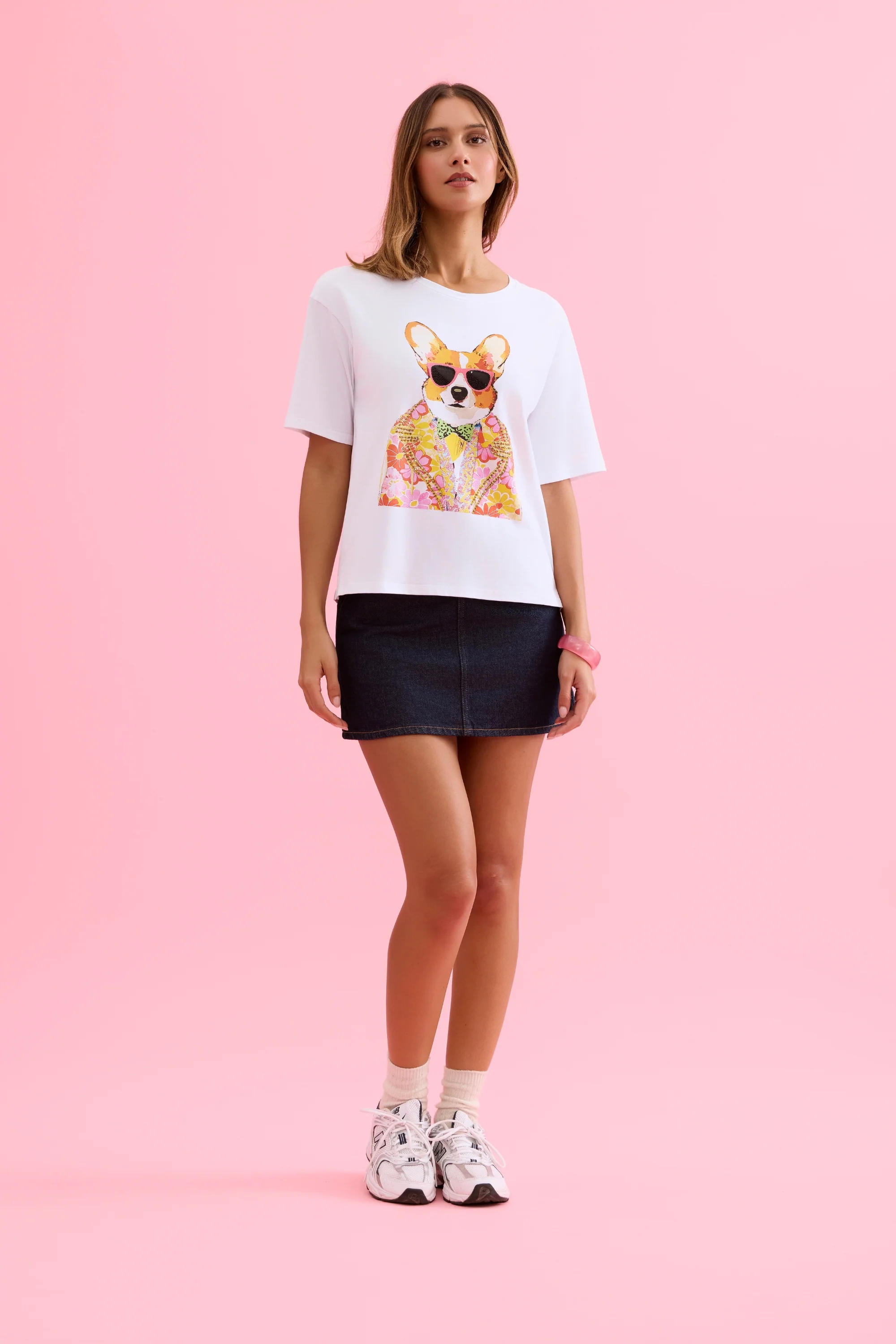 T-shirt imprimé chien stylisé - Image 7