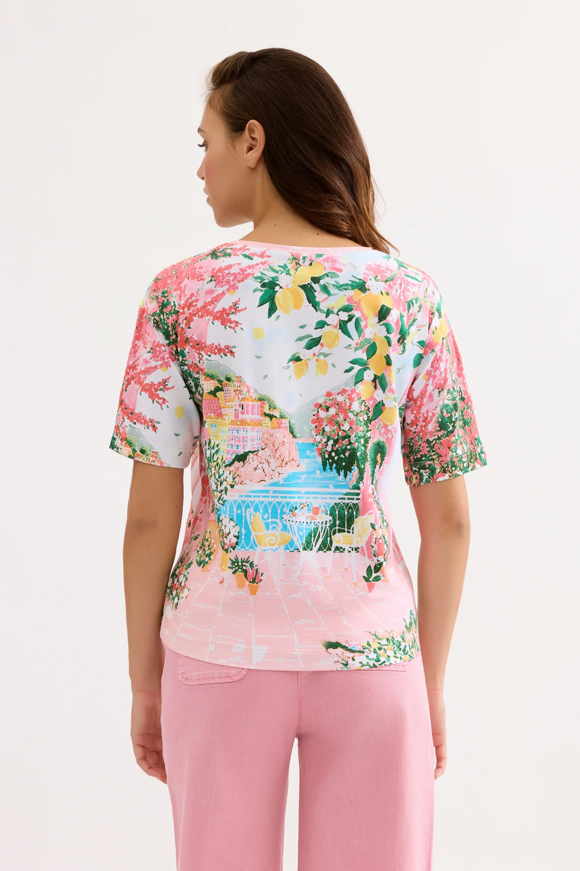 T-shirt imprimé paysage pastel - Image 4
