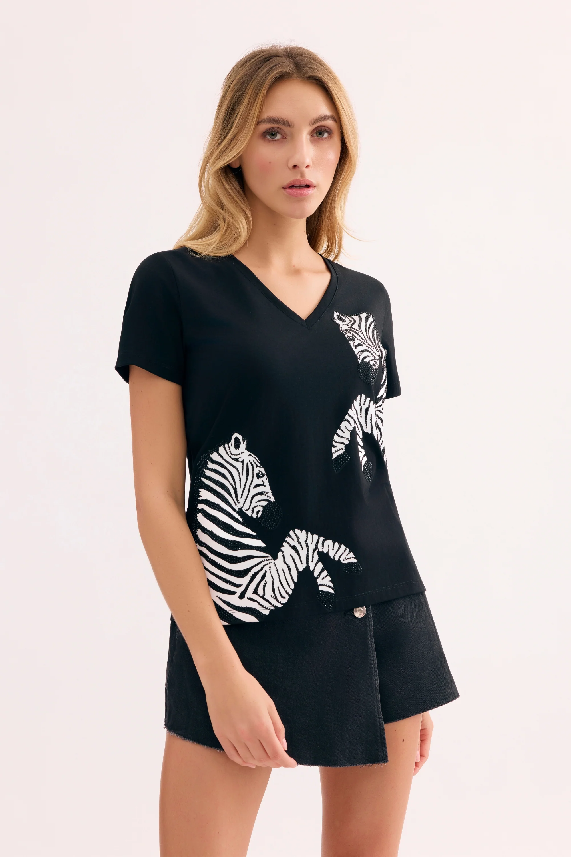 T-shirt motif zèbre