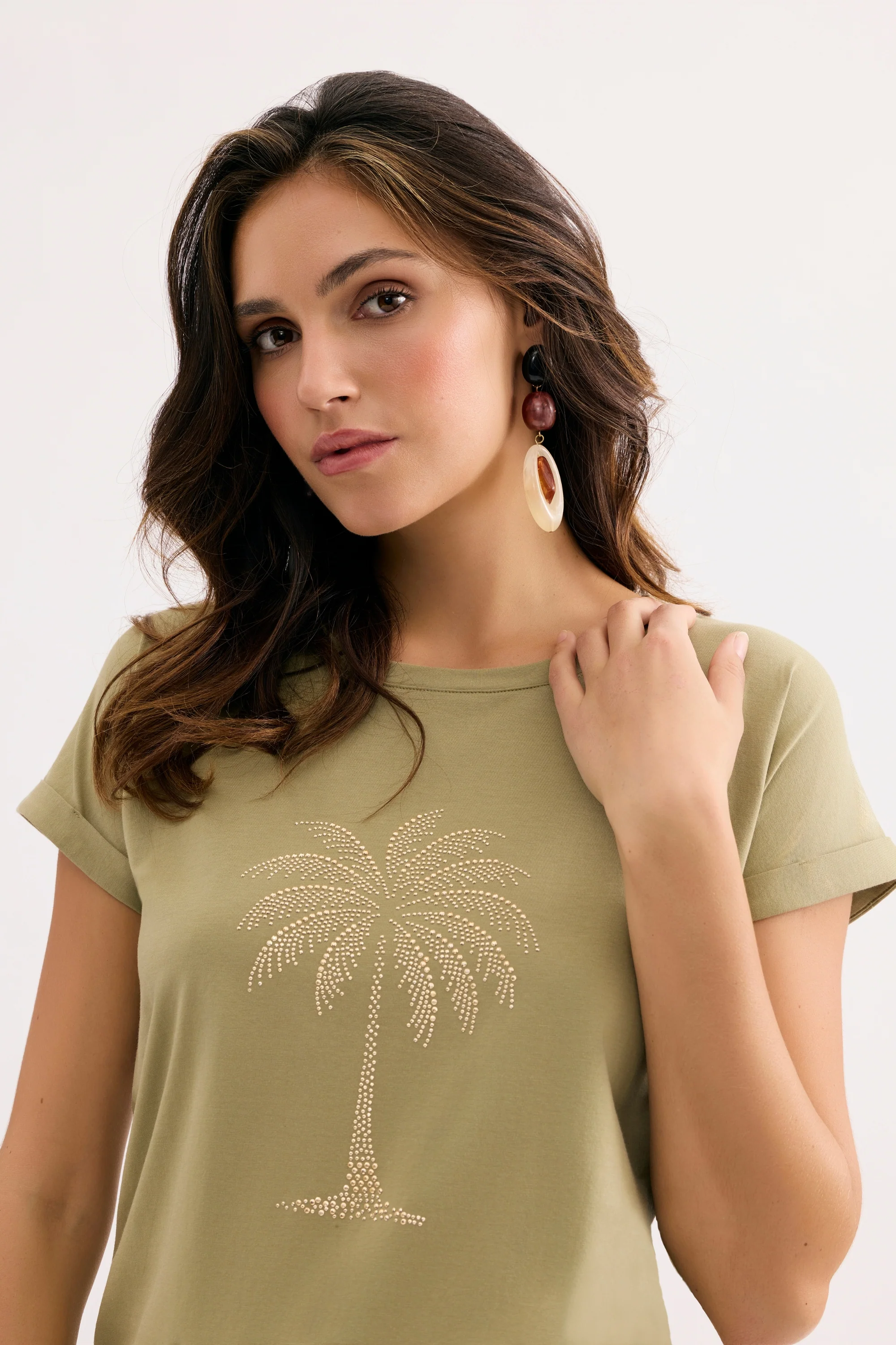 T-shirt palmier en strass - Image 6