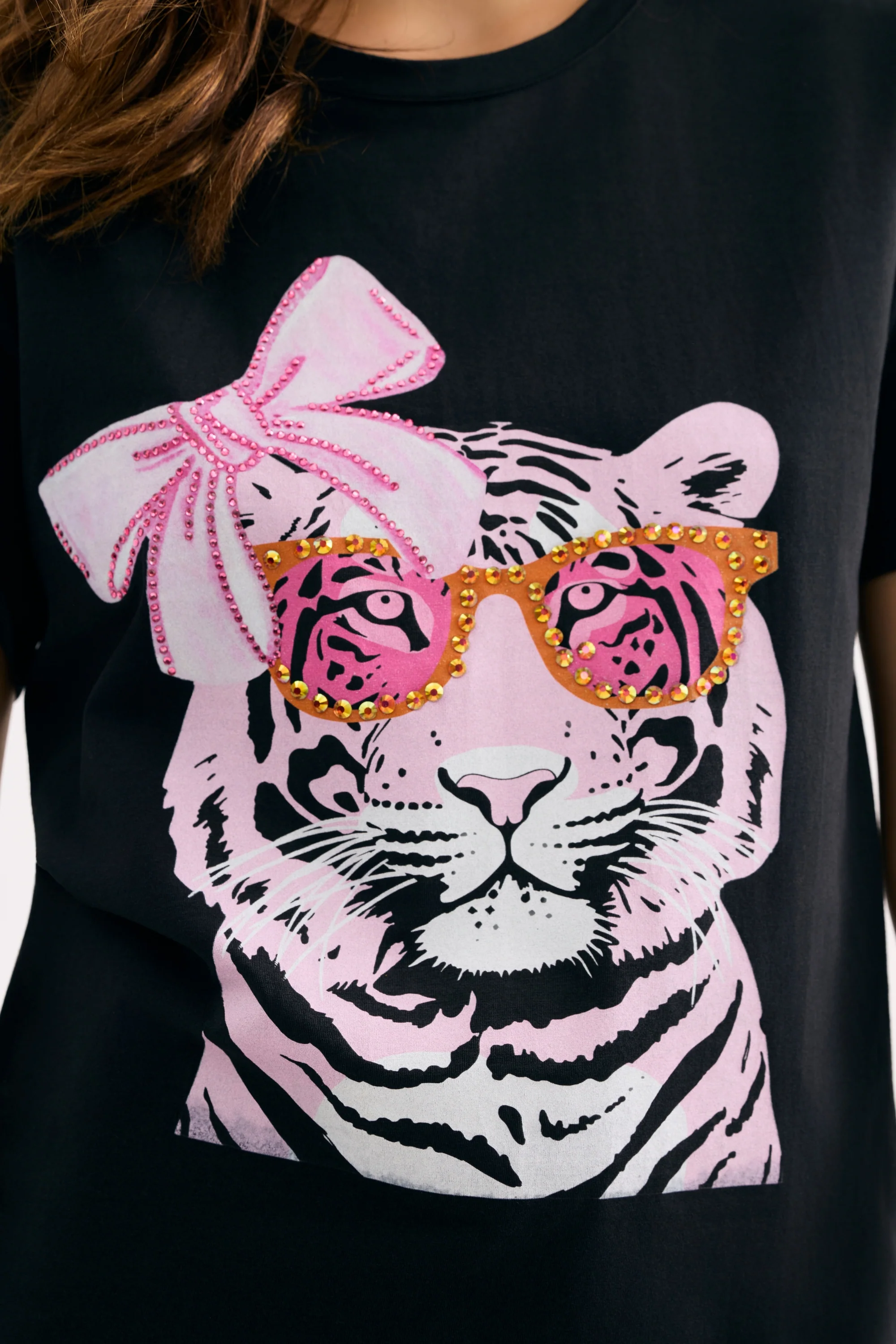 T-shirt tigre fantaisie à strass - Image 5