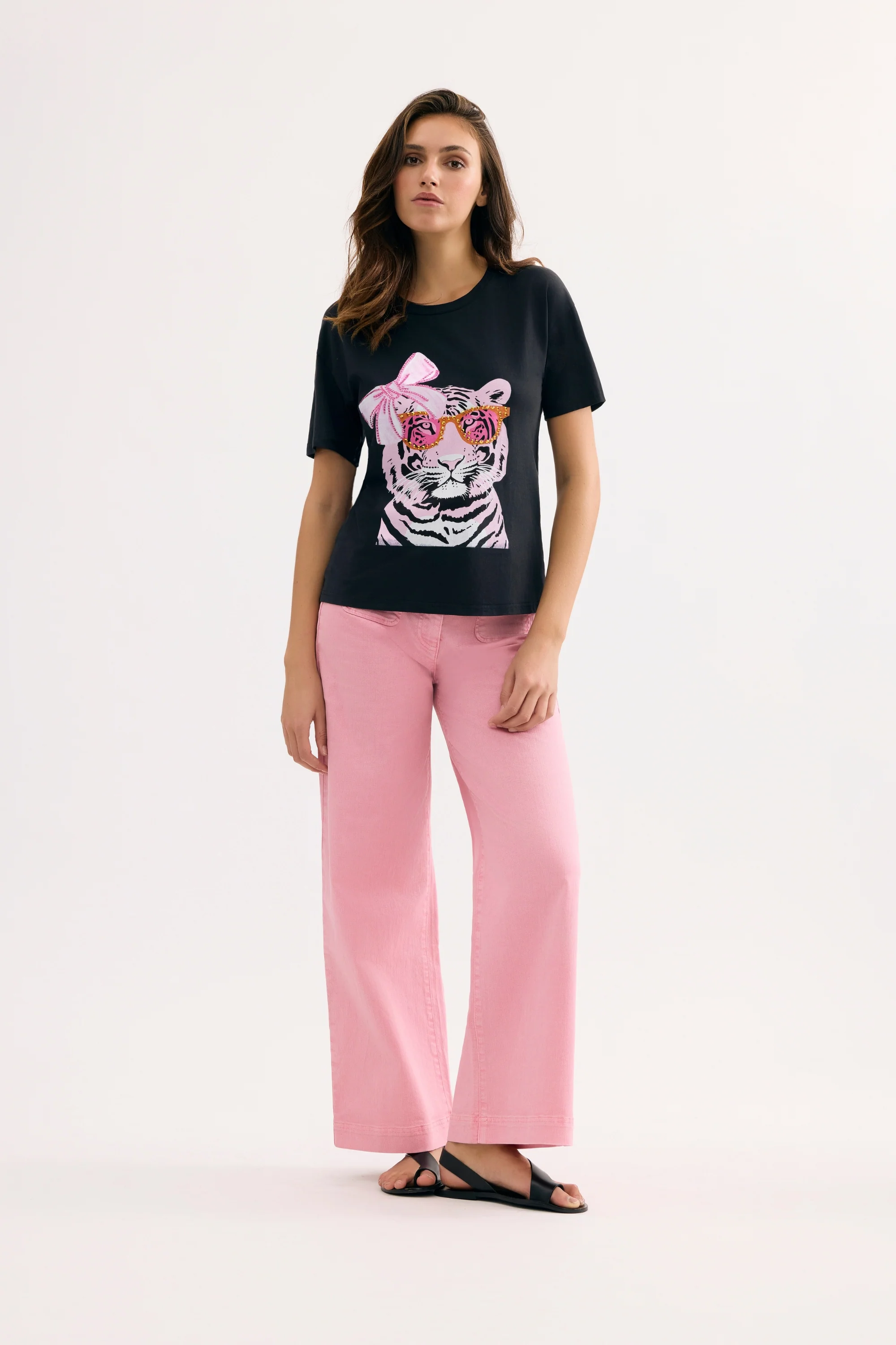 T-shirt tigre fantaisie à strass - Image 6