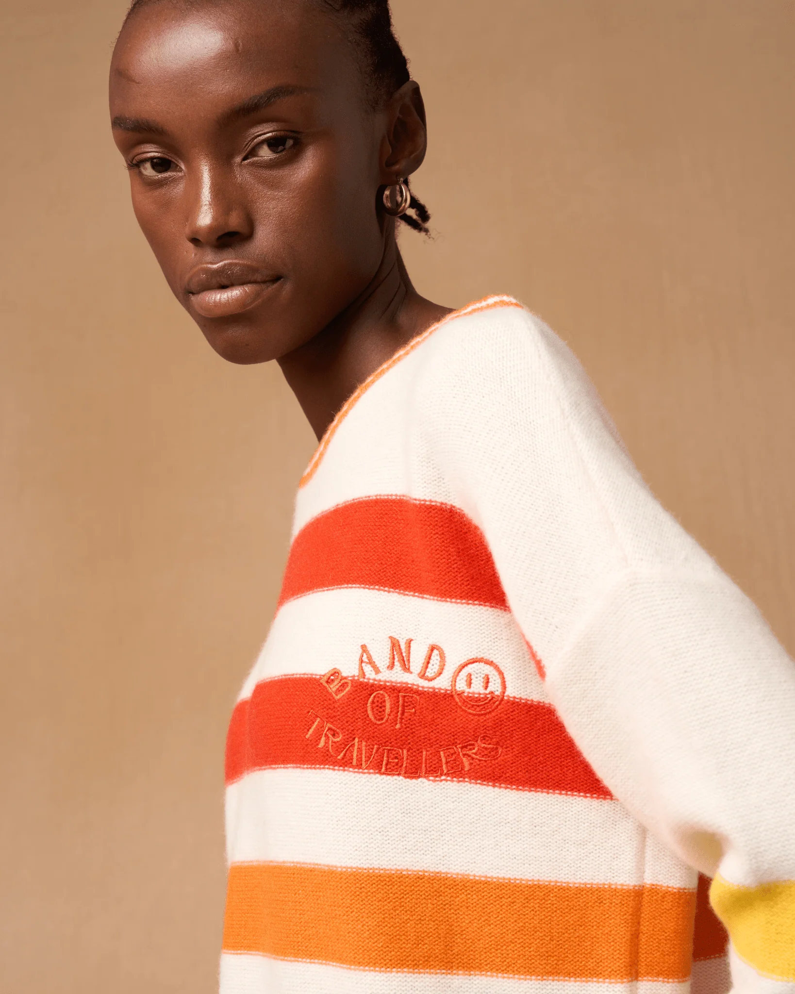 Pull Joan rayé en cachemire - Image 3