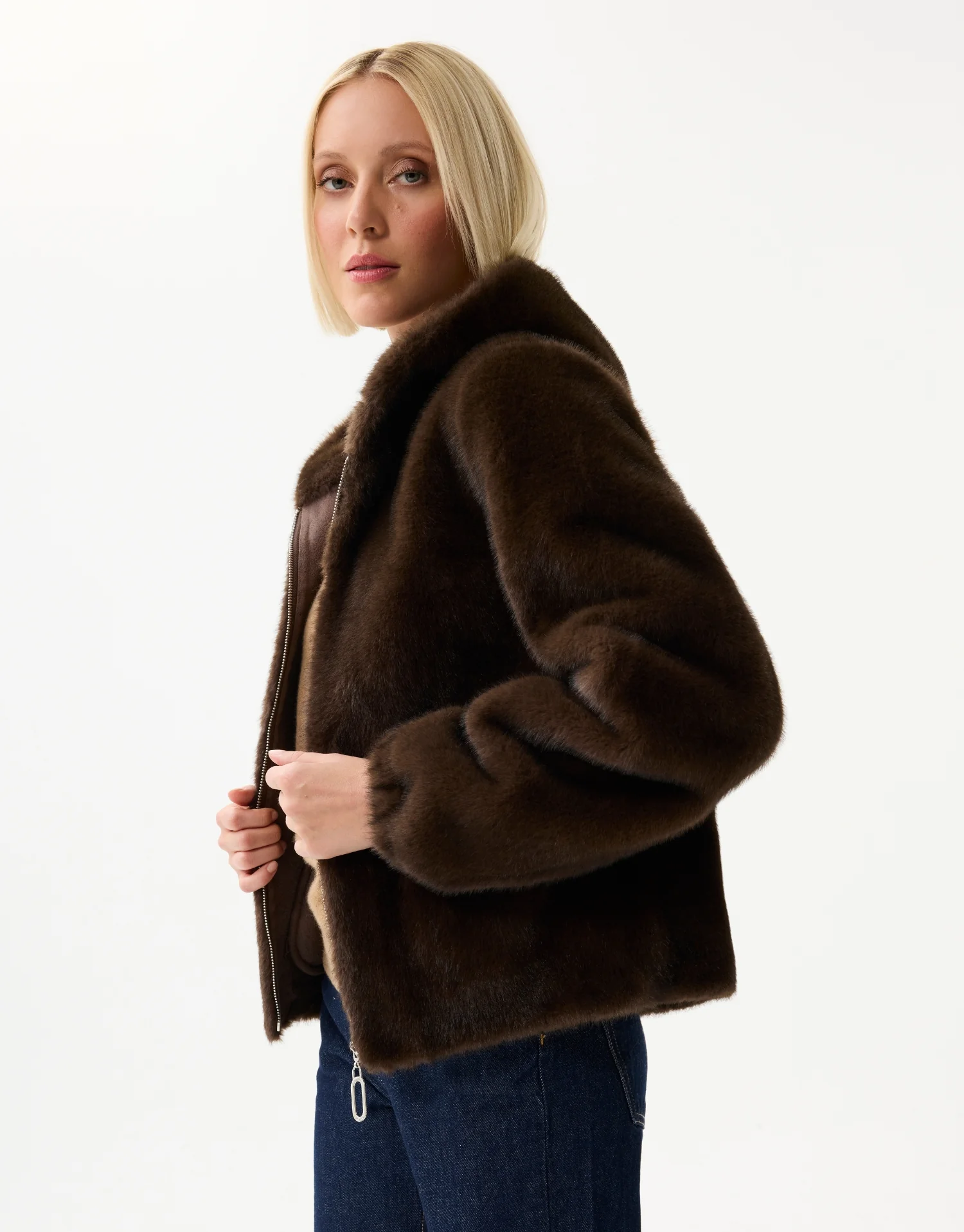 Veste à capuche en fausse fourrure - Image 6