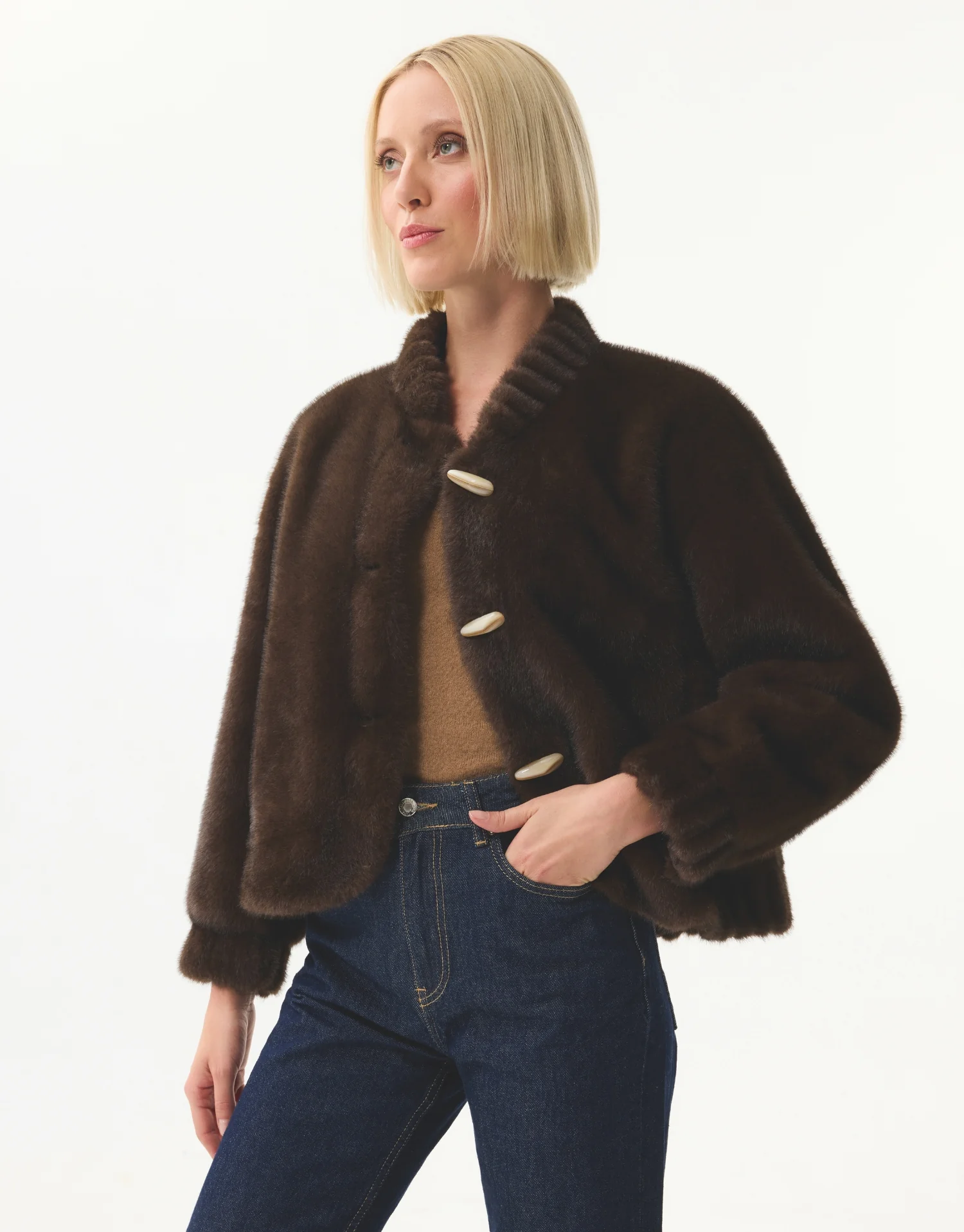Veste courte en fausse fourrure - Image 10