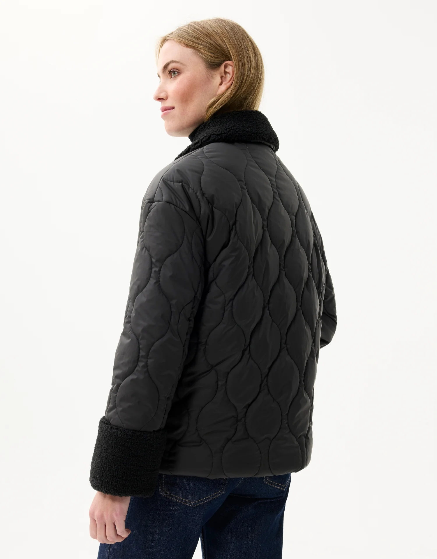 Veste matelassée à col moumoute - Image 3