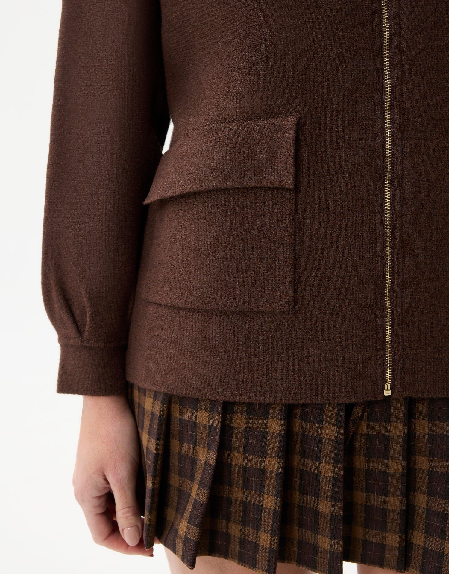 Veste zippée col fausse fourrure - Image 3