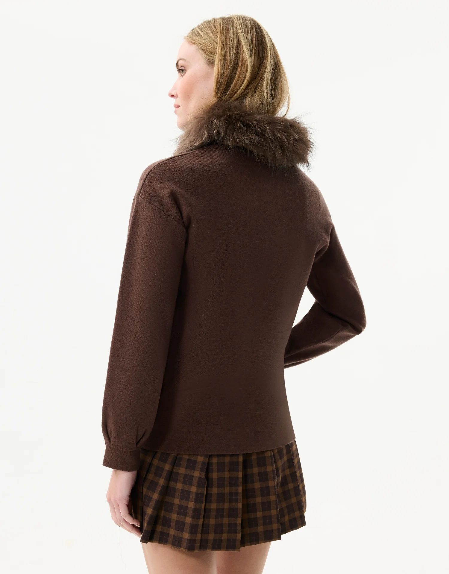 Veste zippée col fausse fourrure - Image 4